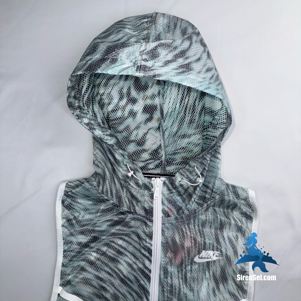 1149 NWT Nike Tech Hyperfuse Hooded Vest - Size M – Light Aqua Grey - Picture 6 of 16